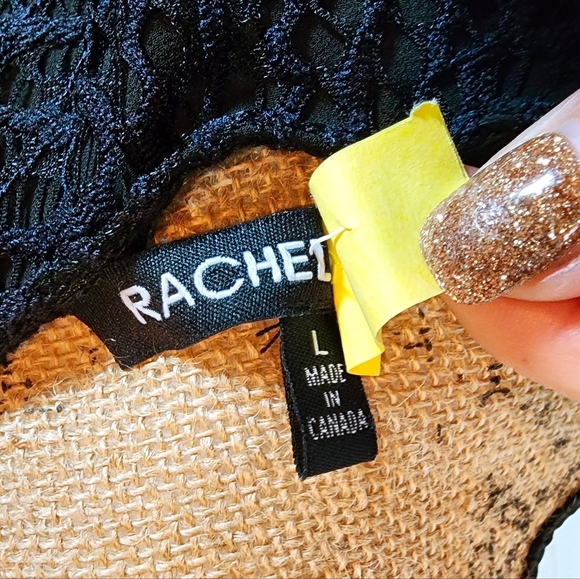 Rachel Cole - Black Lace Open Cardigan in Size Large - Picture 7 of 7